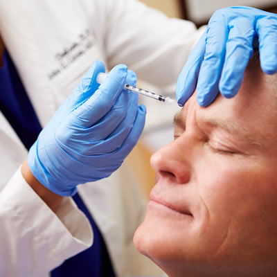 Anti wrinkle botox injections